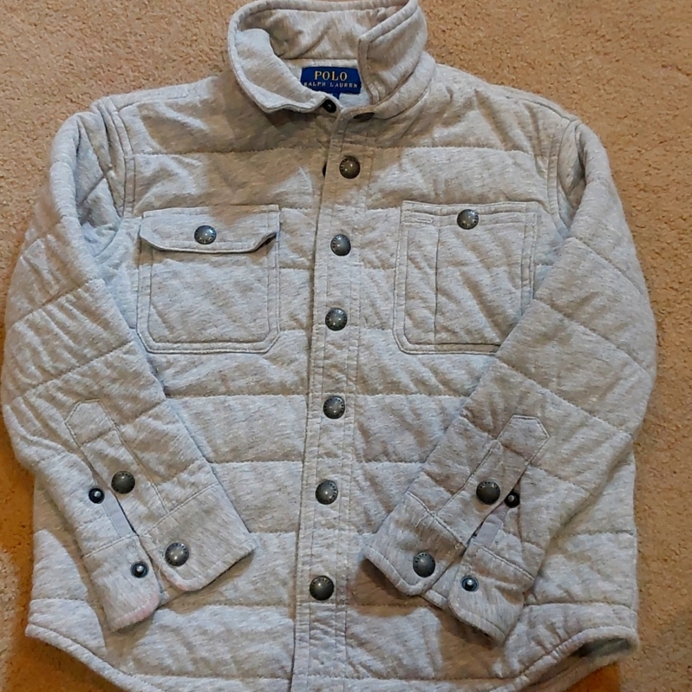 Ralph Lauren Gray Quilted Puffer Jacket
